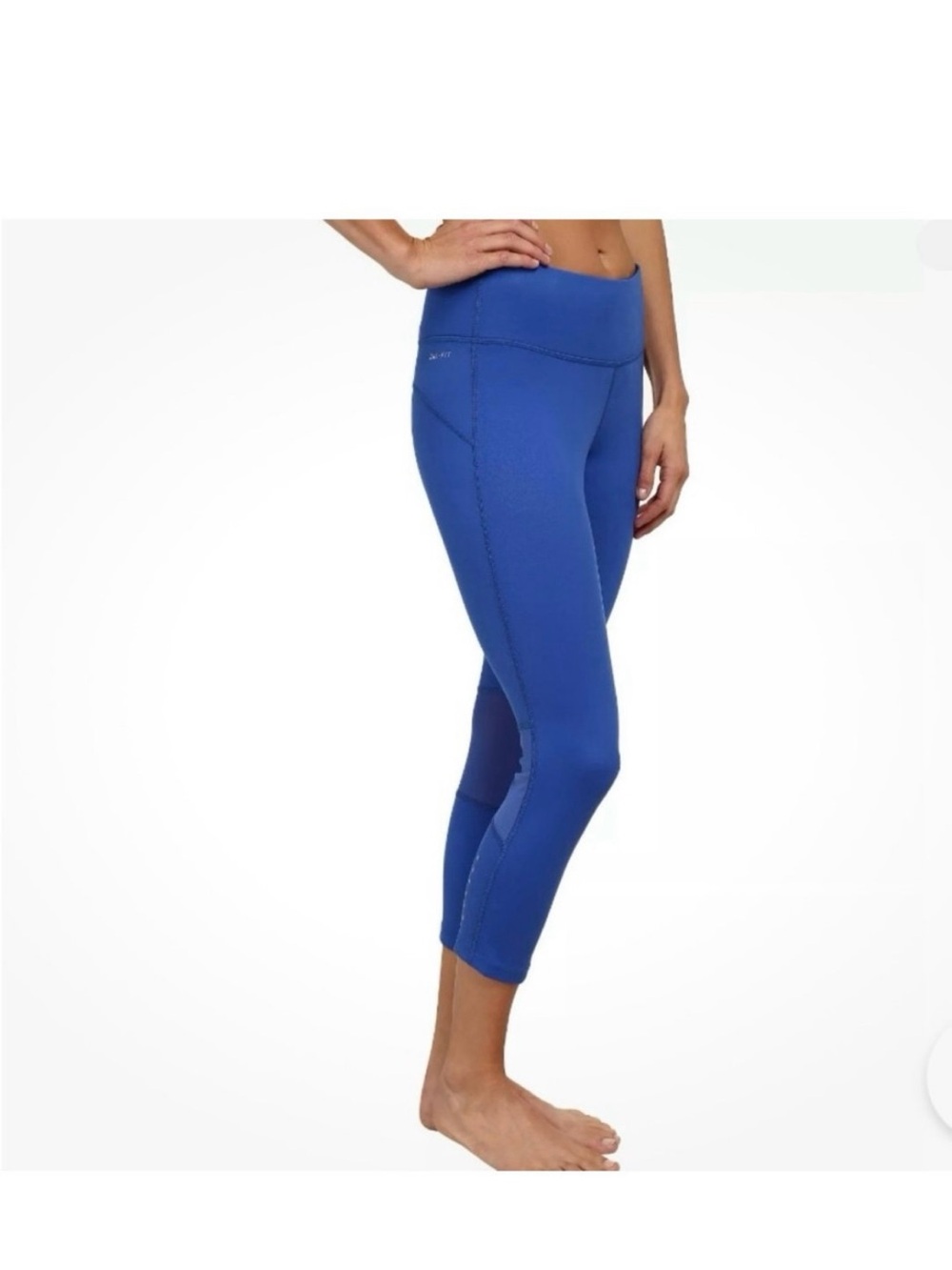 Nike Royal Blue Cropped High-Waist Leggings